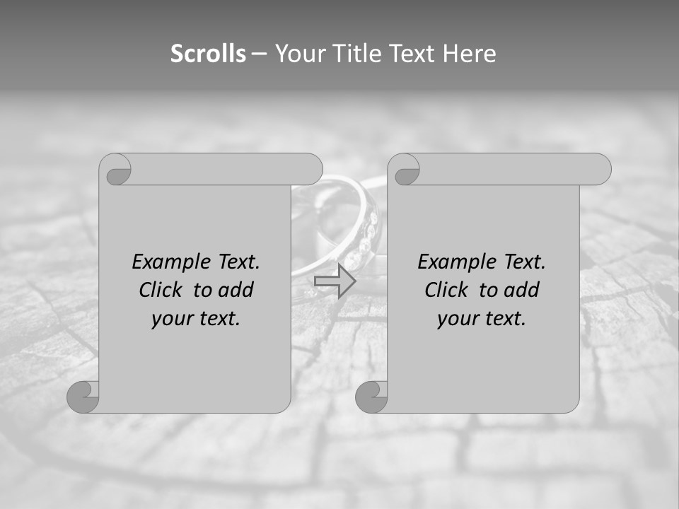 Two Wedding Rings Sitting On Top Of A Brick Floor PowerPoint Template