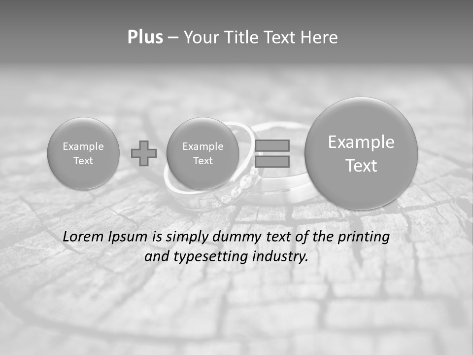 Two Wedding Rings Sitting On Top Of A Brick Floor PowerPoint Template