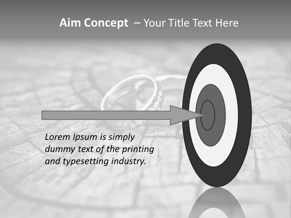 Two Wedding Rings Sitting On Top Of A Brick Floor PowerPoint Template