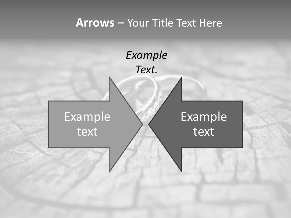 Two Wedding Rings Sitting On Top Of A Brick Floor PowerPoint Template