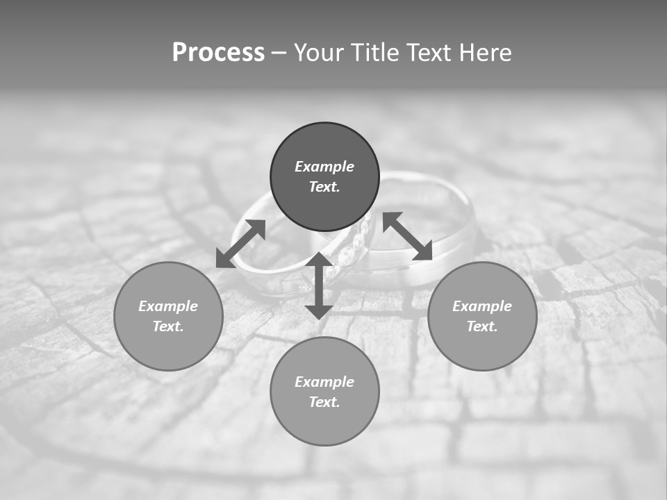 Two Wedding Rings Sitting On Top Of A Brick Floor PowerPoint Template