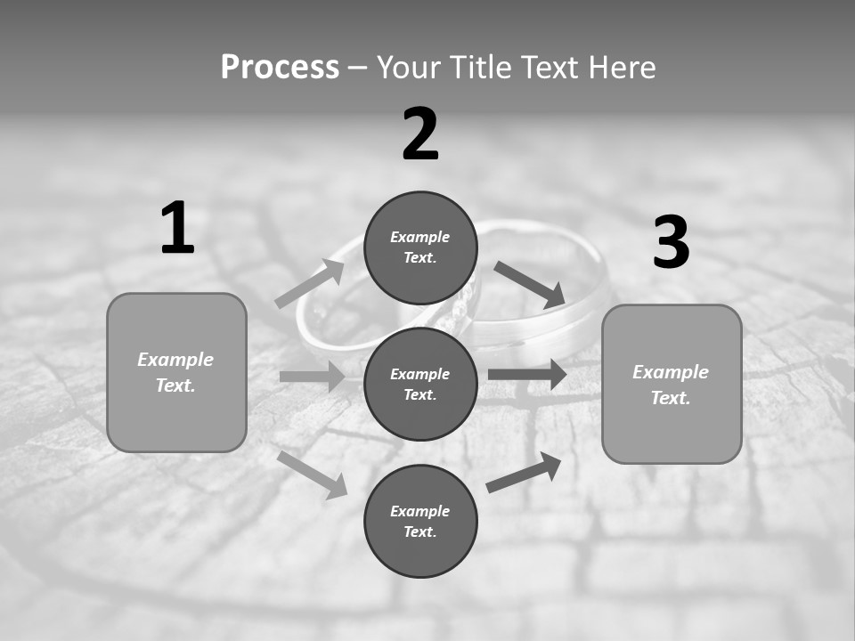 Two Wedding Rings Sitting On Top Of A Brick Floor PowerPoint Template