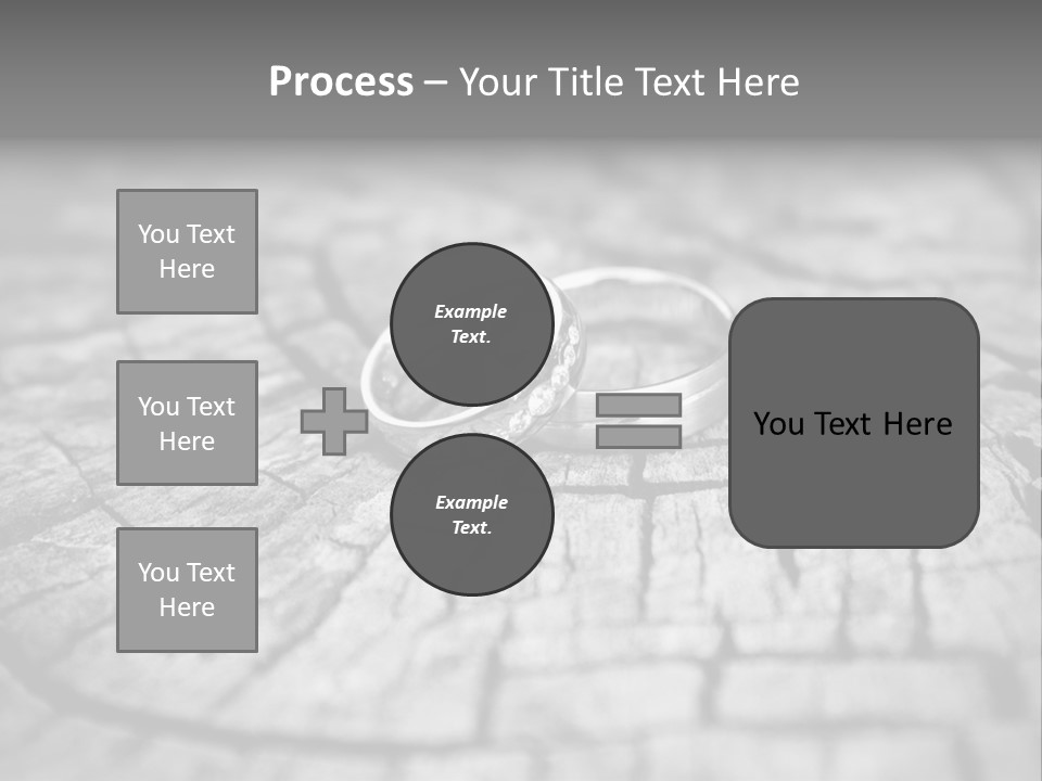 Two Wedding Rings Sitting On Top Of A Brick Floor PowerPoint Template