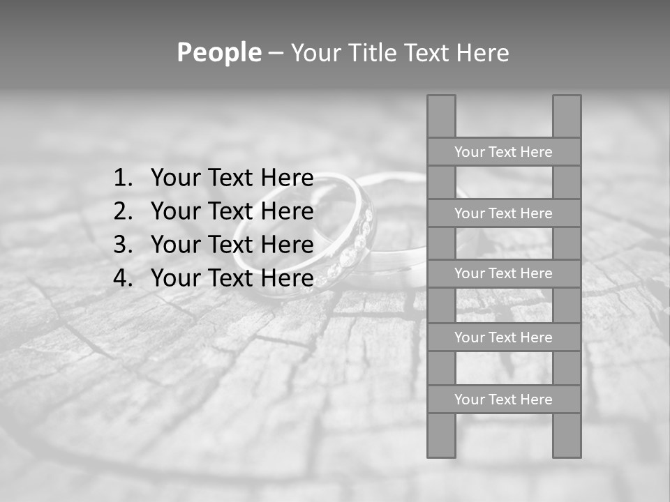 Two Wedding Rings Sitting On Top Of A Brick Floor PowerPoint Template