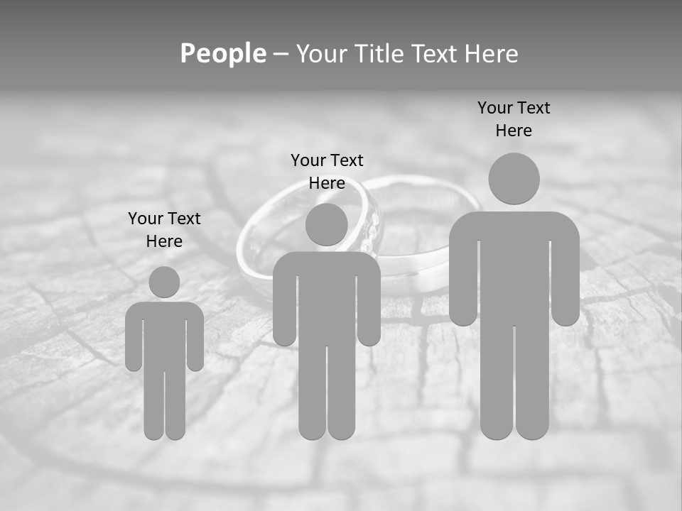 Two Wedding Rings Sitting On Top Of A Brick Floor PowerPoint Template