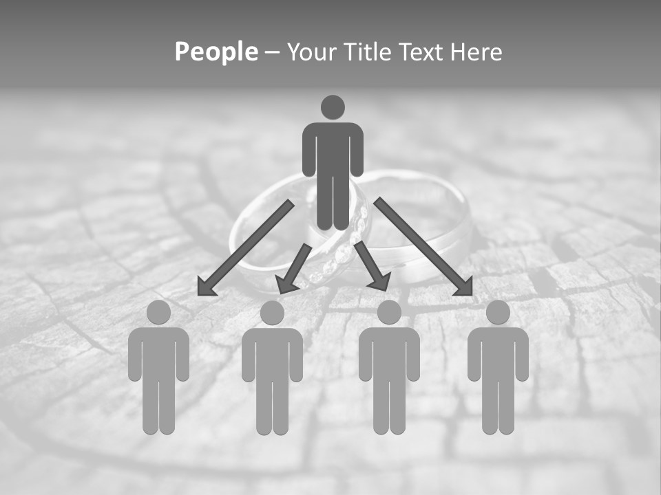 Two Wedding Rings Sitting On Top Of A Brick Floor PowerPoint Template