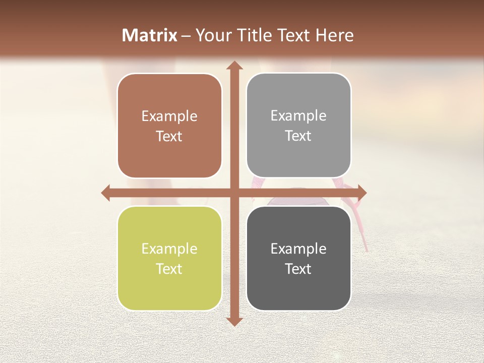 A Woman's Feet Walking Down A Road With A Pink Shoe PowerPoint Template