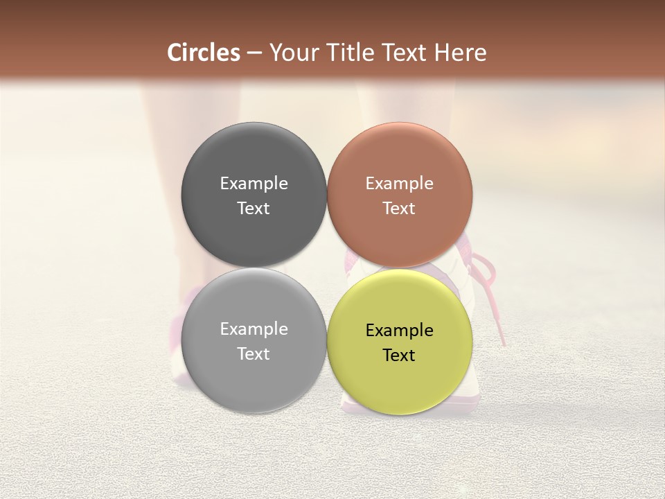 A Woman's Feet Walking Down A Road With A Pink Shoe PowerPoint Template