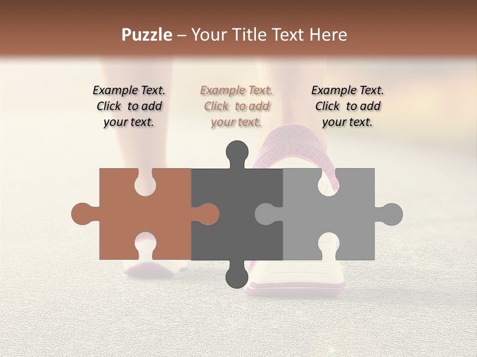 A Woman's Feet Walking Down A Road With A Pink Shoe PowerPoint Template