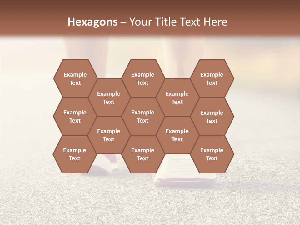 A Woman's Feet Walking Down A Road With A Pink Shoe PowerPoint Template