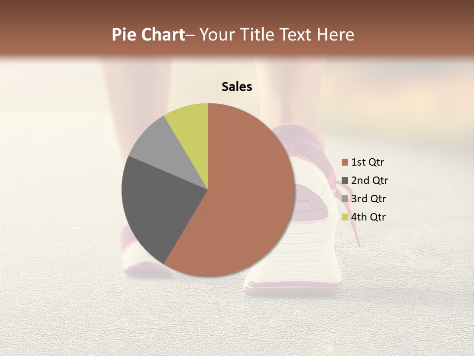 A Woman's Feet Walking Down A Road With A Pink Shoe PowerPoint Template