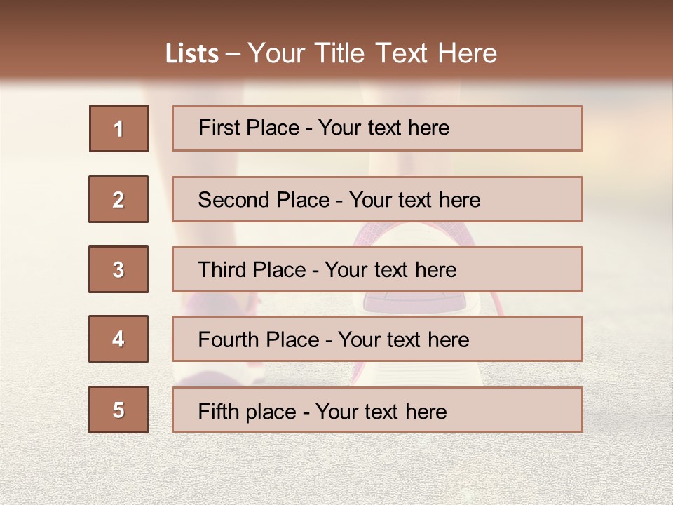 A Woman's Feet Walking Down A Road With A Pink Shoe PowerPoint Template