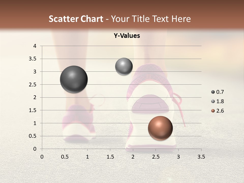 A Woman's Feet Walking Down A Road With A Pink Shoe PowerPoint Template