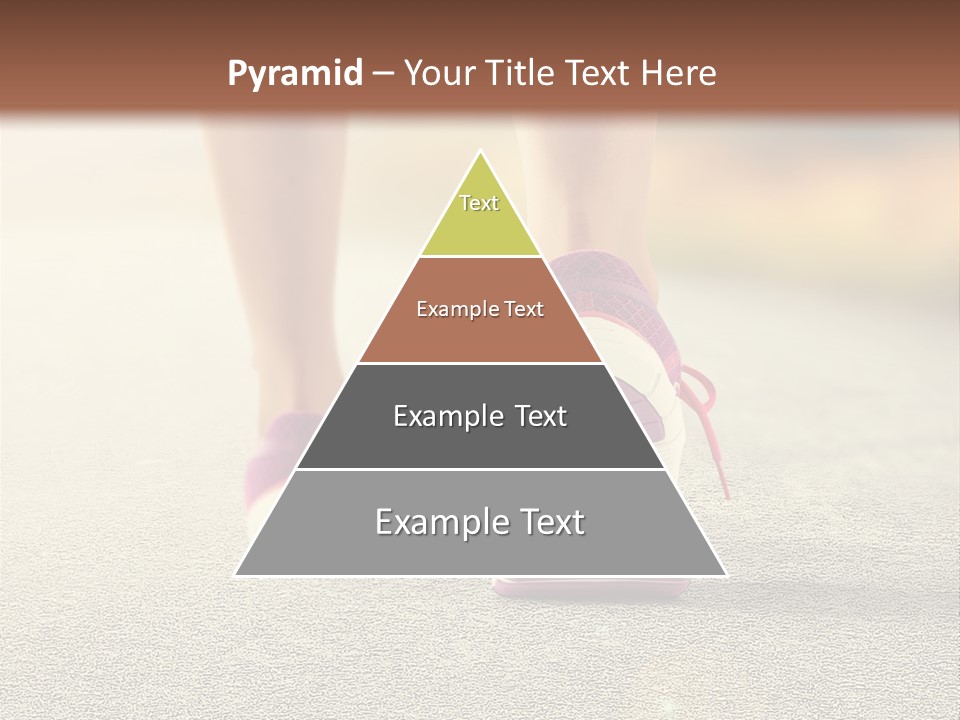 A Woman's Feet Walking Down A Road With A Pink Shoe PowerPoint Template