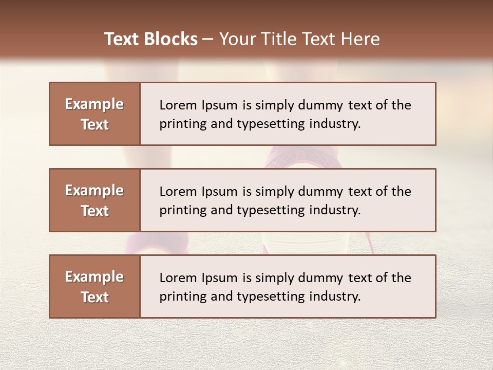 A Woman's Feet Walking Down A Road With A Pink Shoe PowerPoint Template