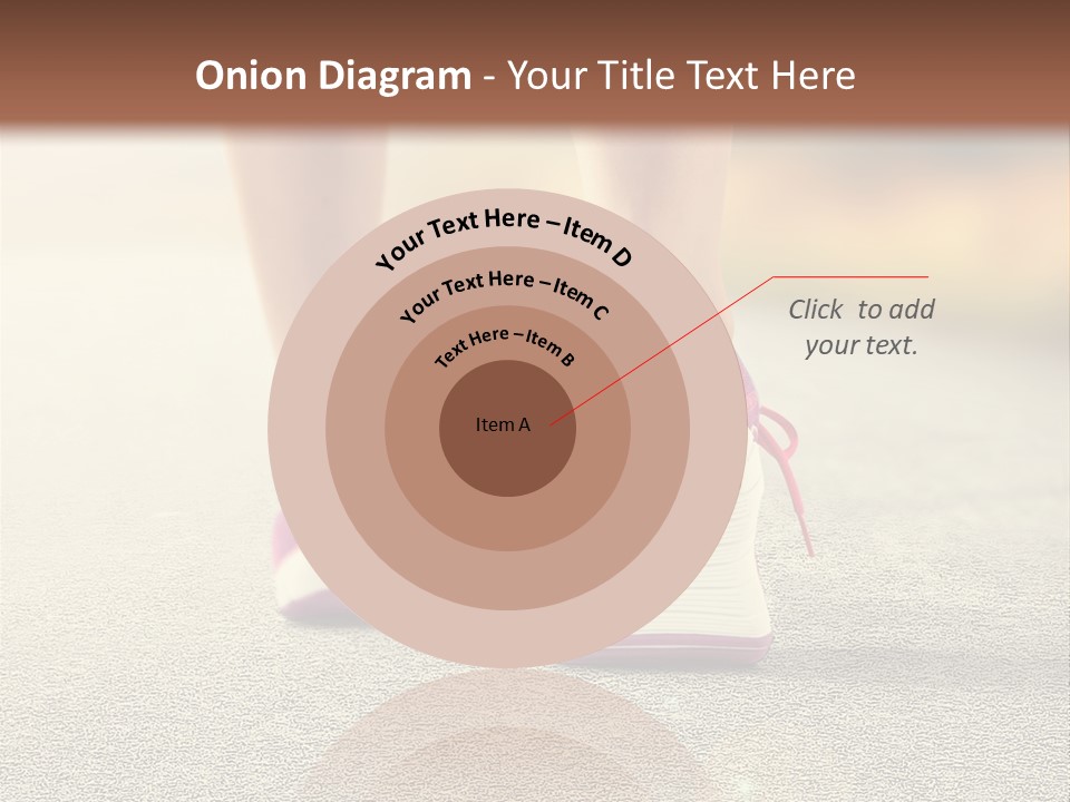 A Woman's Feet Walking Down A Road With A Pink Shoe PowerPoint Template