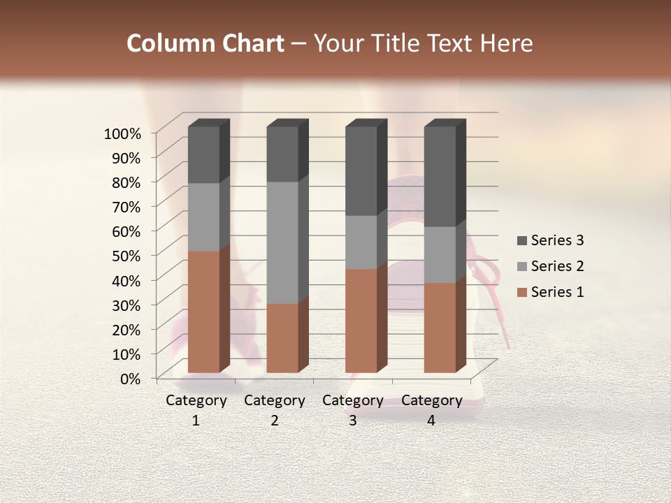 A Woman's Feet Walking Down A Road With A Pink Shoe PowerPoint Template