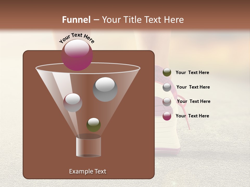 A Woman's Feet Walking Down A Road With A Pink Shoe PowerPoint Template