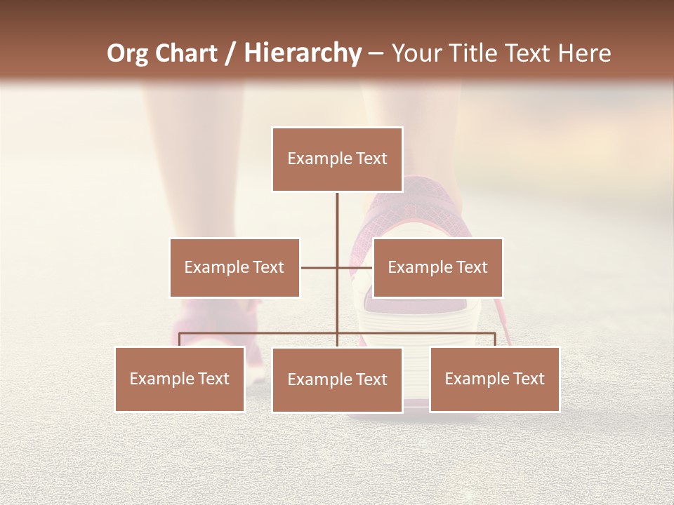 A Woman's Feet Walking Down A Road With A Pink Shoe PowerPoint Template