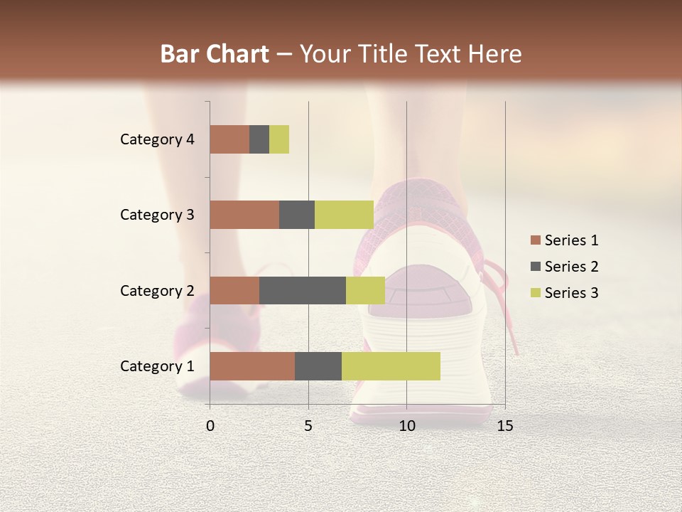 A Woman's Feet Walking Down A Road With A Pink Shoe PowerPoint Template