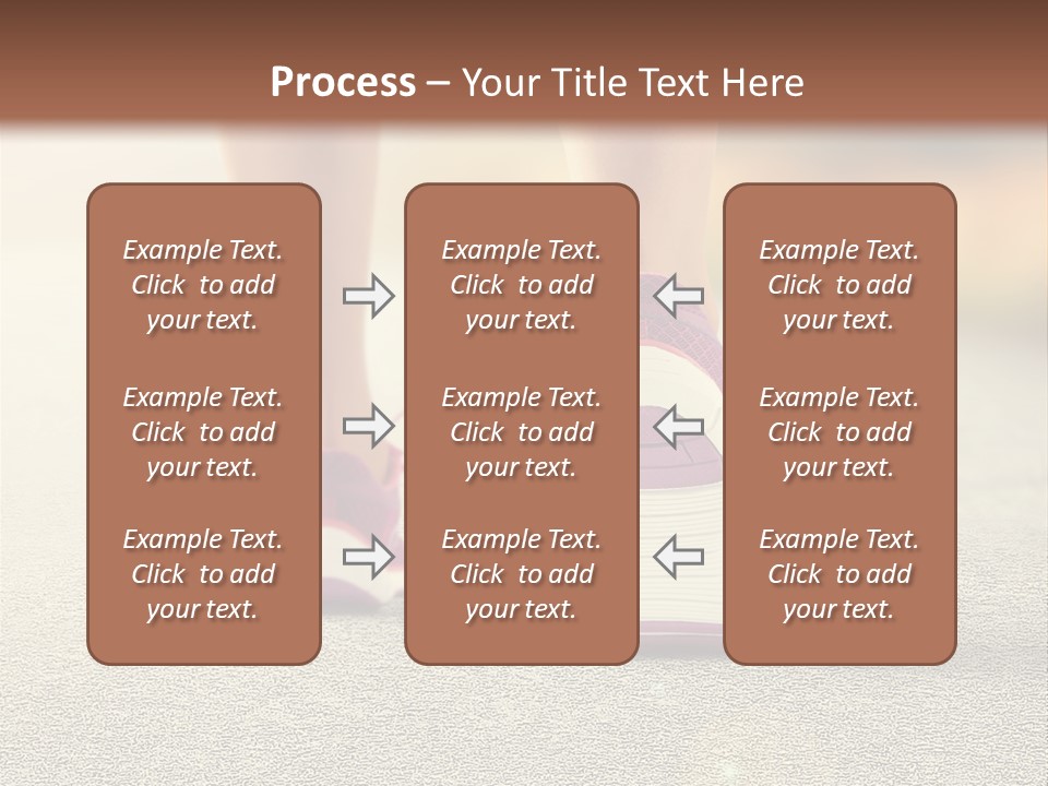A Woman's Feet Walking Down A Road With A Pink Shoe PowerPoint Template