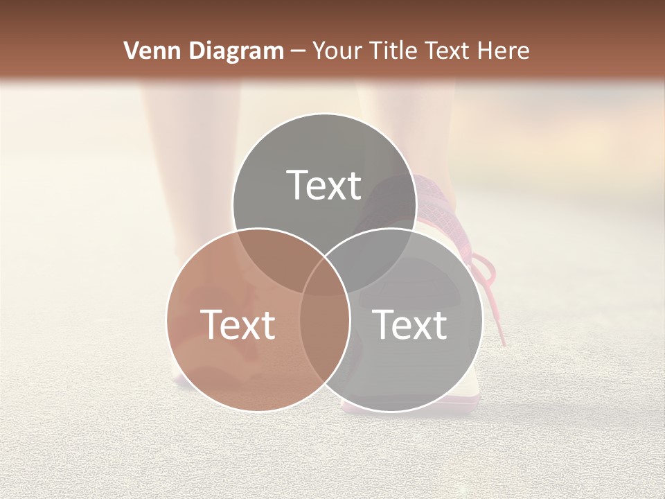 A Woman's Feet Walking Down A Road With A Pink Shoe PowerPoint Template