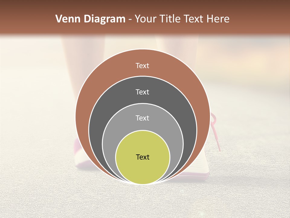 A Woman's Feet Walking Down A Road With A Pink Shoe PowerPoint Template