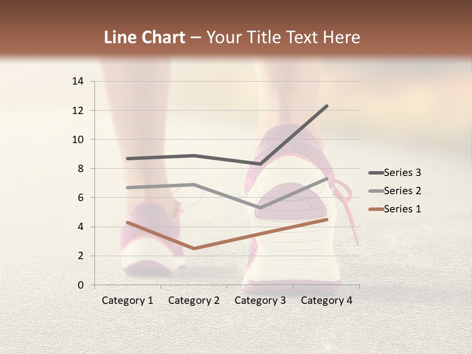 A Woman's Feet Walking Down A Road With A Pink Shoe PowerPoint Template