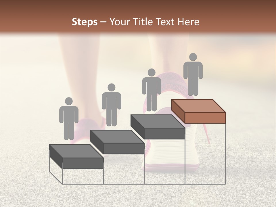 A Woman's Feet Walking Down A Road With A Pink Shoe PowerPoint Template