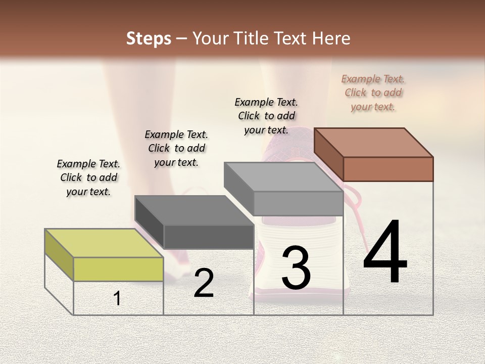 A Woman's Feet Walking Down A Road With A Pink Shoe PowerPoint Template