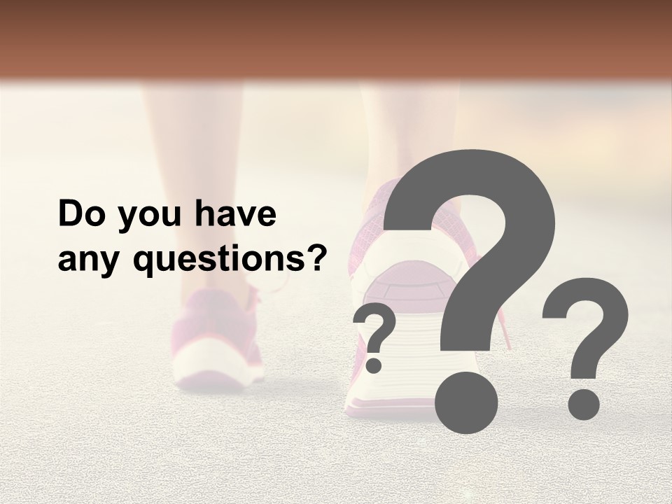 A Woman's Feet Walking Down A Road With A Pink Shoe PowerPoint Template