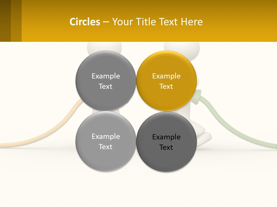 Two People With A Hose Connected To Each Other PowerPoint Template