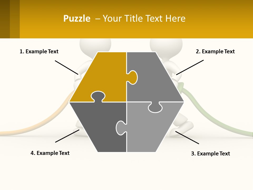 Two People With A Hose Connected To Each Other PowerPoint Template