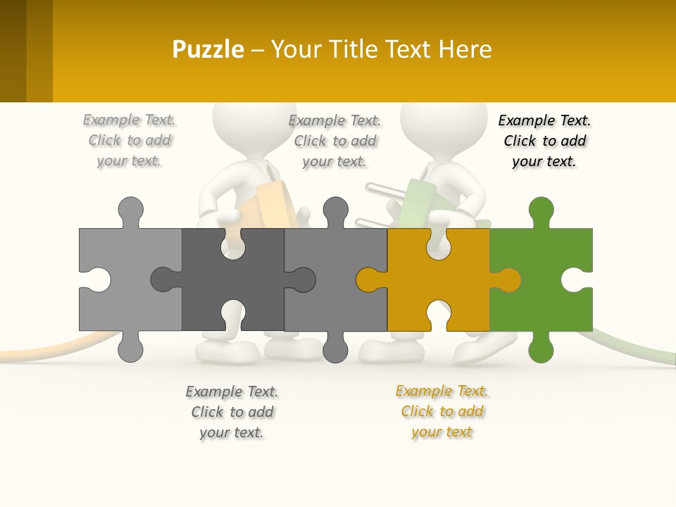 Two People With A Hose Connected To Each Other PowerPoint Template