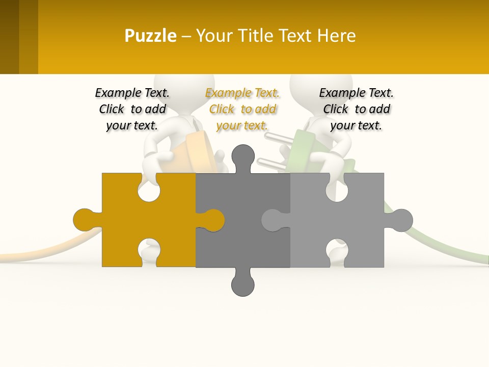 Two People With A Hose Connected To Each Other PowerPoint Template