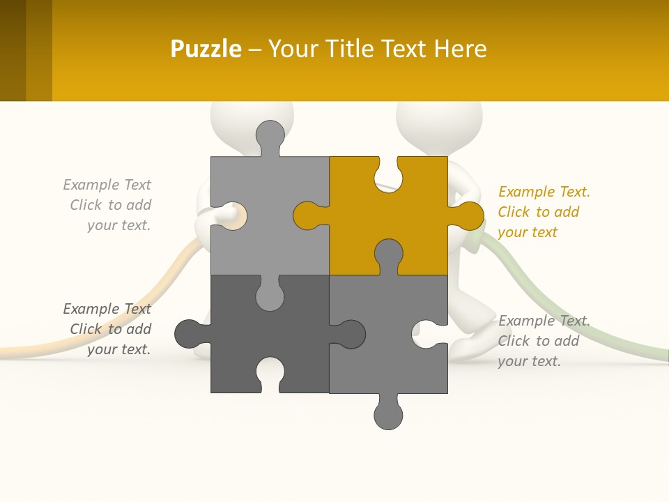 Two People With A Hose Connected To Each Other PowerPoint Template