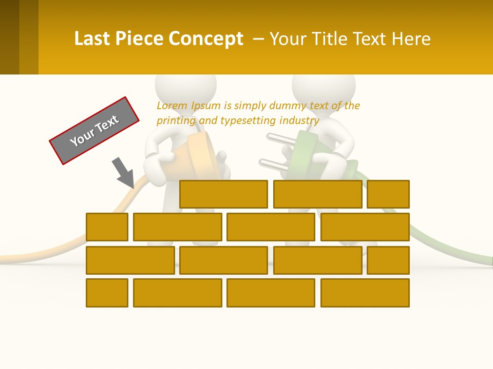 Two People With A Hose Connected To Each Other PowerPoint Template