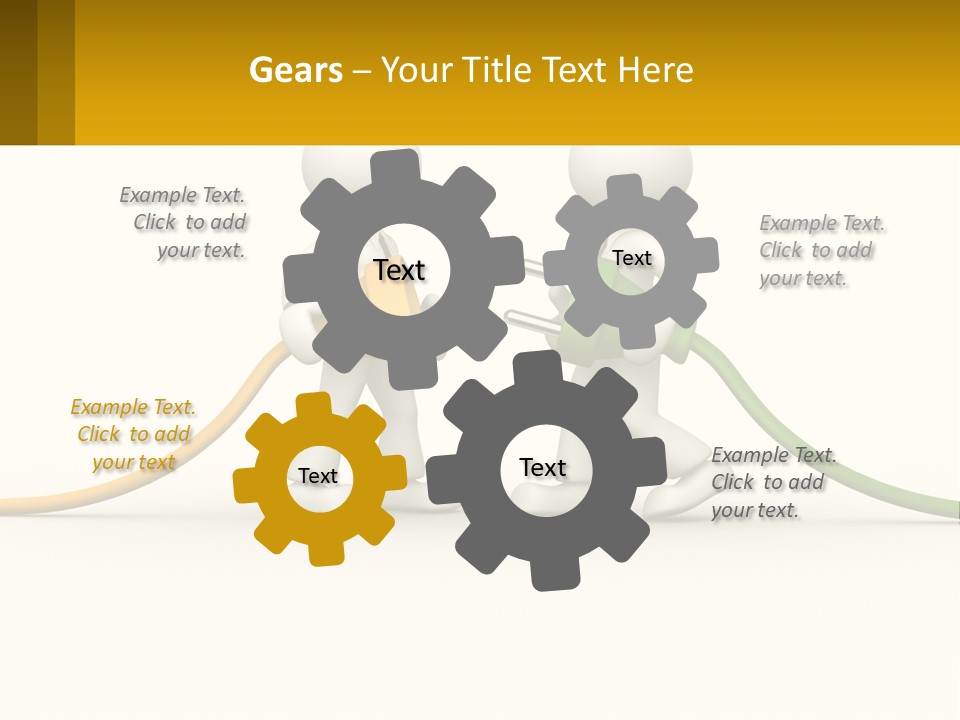 Two People With A Hose Connected To Each Other PowerPoint Template