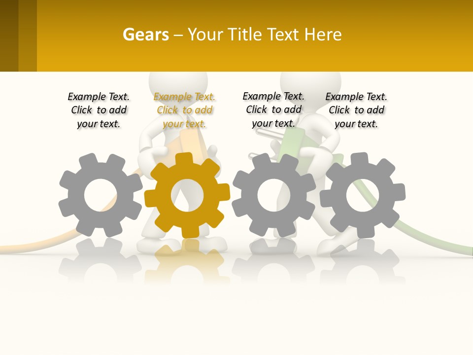 Two People With A Hose Connected To Each Other PowerPoint Template