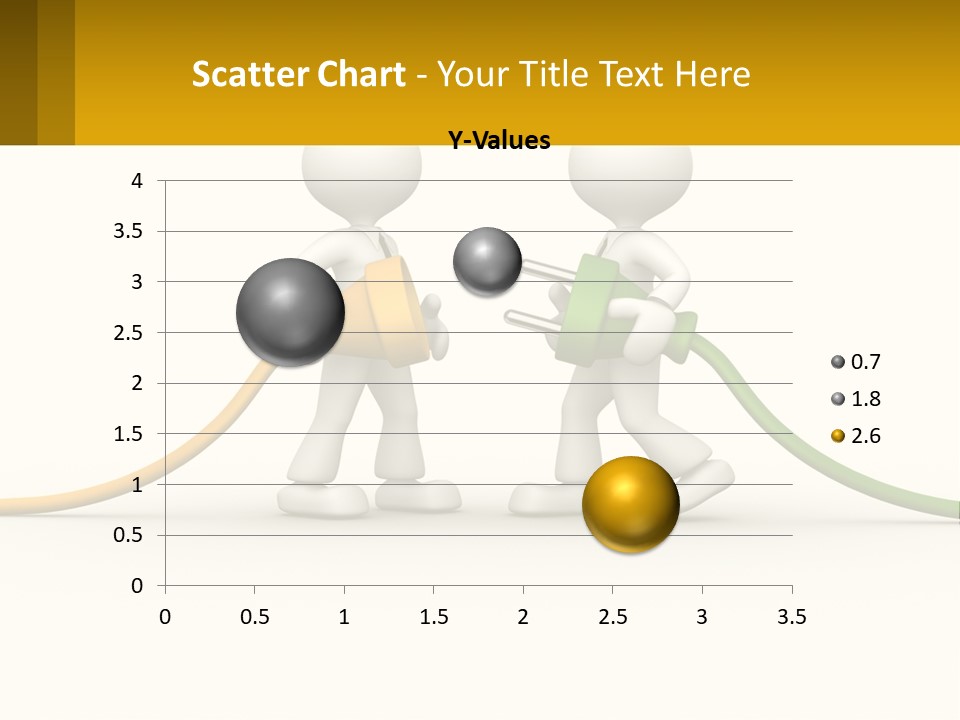 Two People With A Hose Connected To Each Other PowerPoint Template