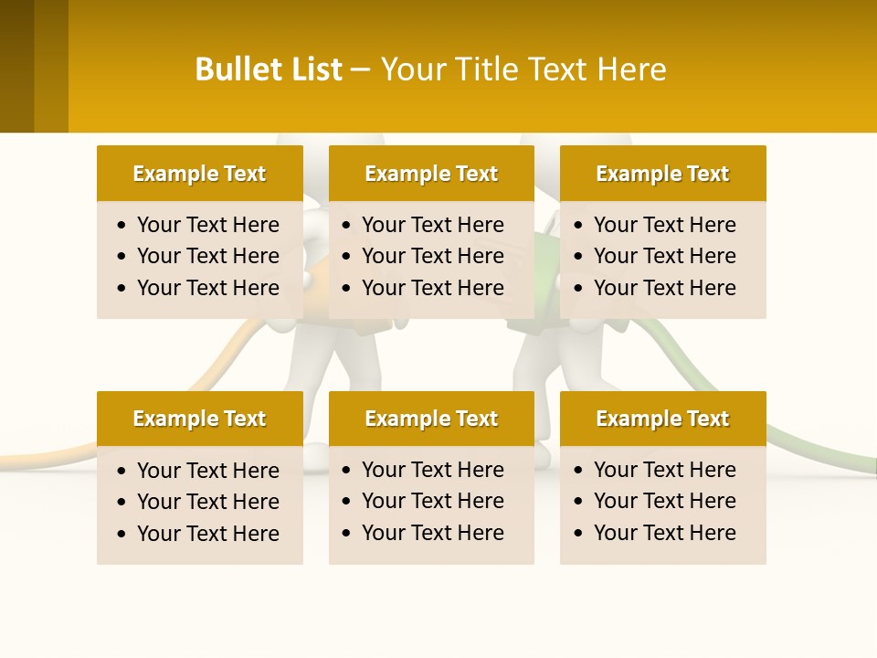 Two People With A Hose Connected To Each Other PowerPoint Template