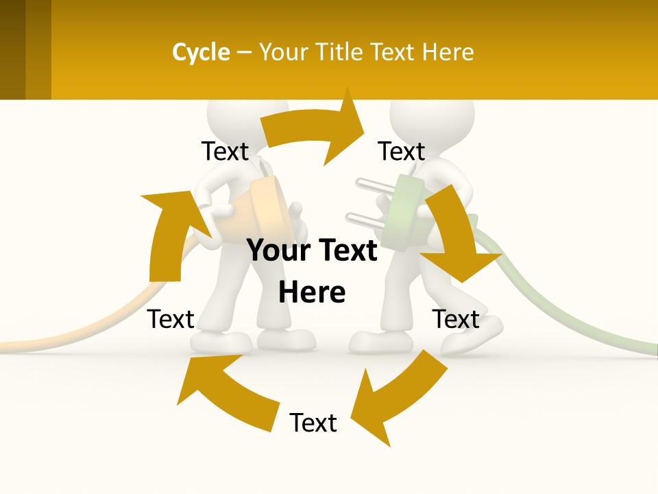 Two People With A Hose Connected To Each Other PowerPoint Template
