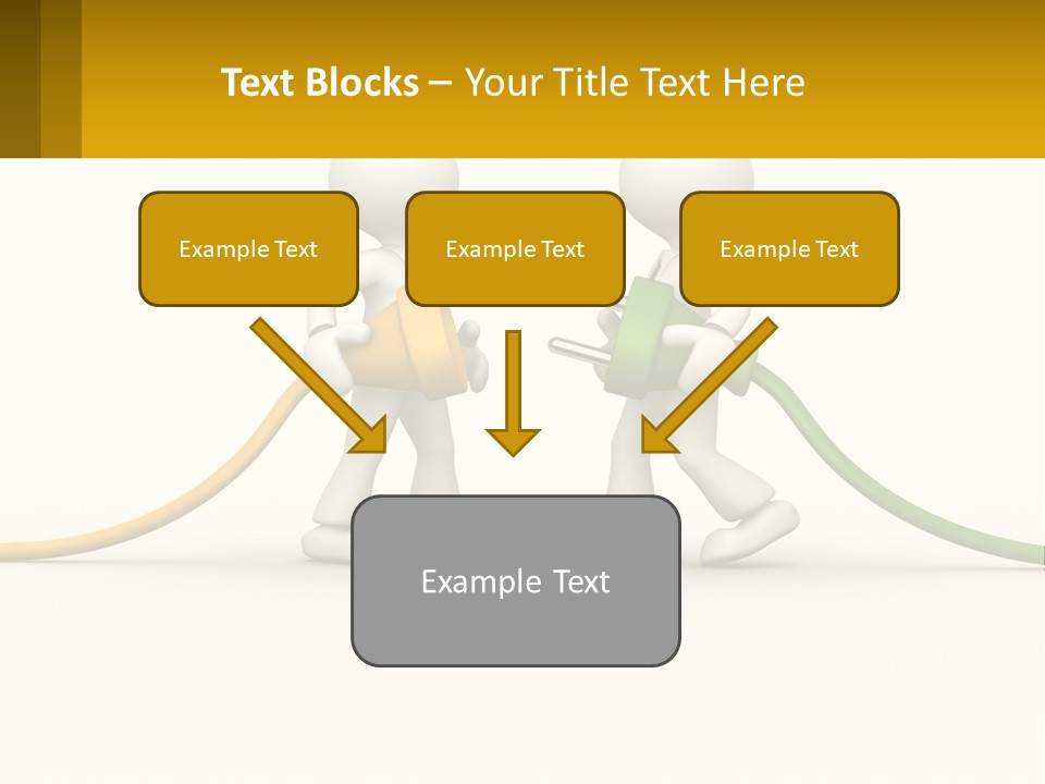 Two People With A Hose Connected To Each Other PowerPoint Template