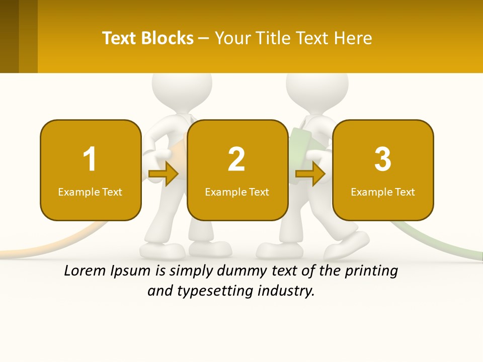 Two People With A Hose Connected To Each Other PowerPoint Template