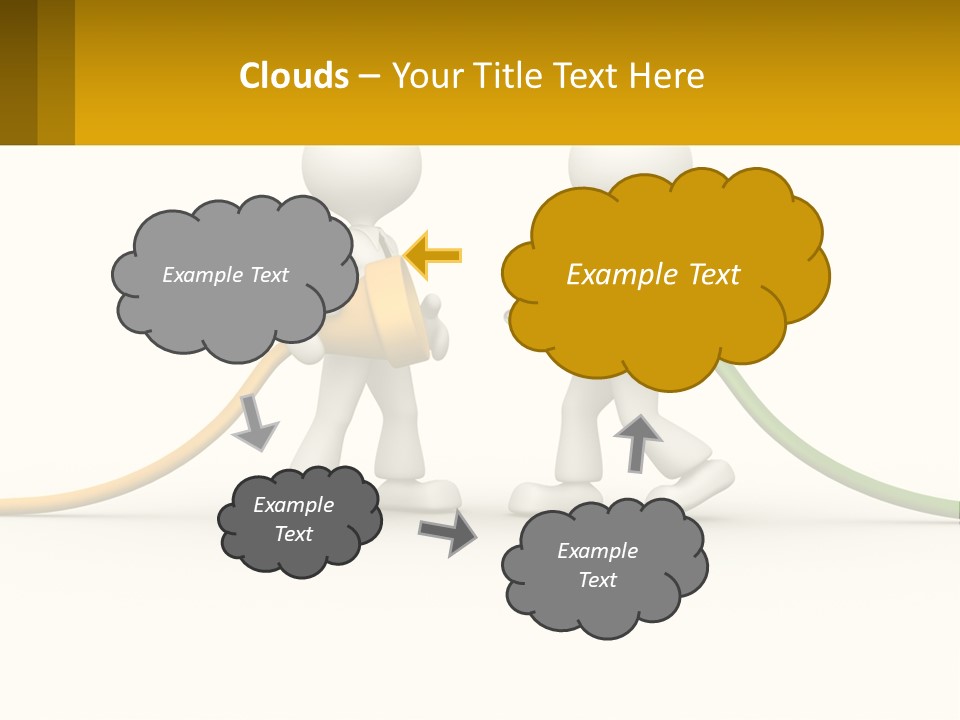Two People With A Hose Connected To Each Other PowerPoint Template