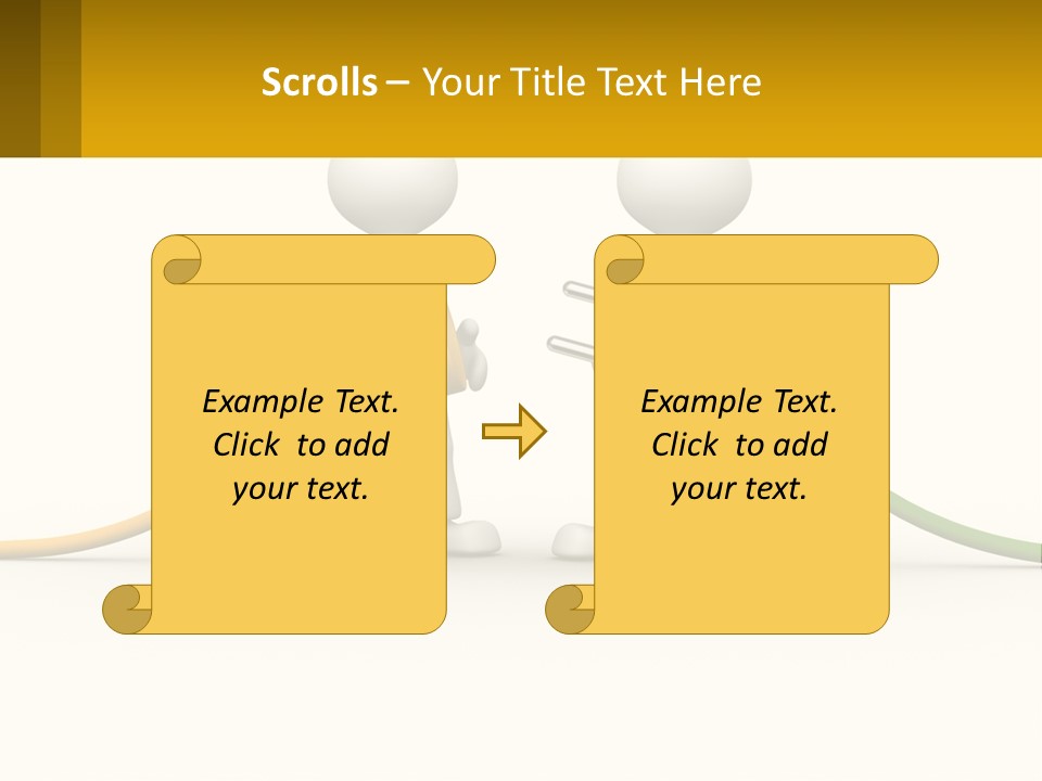 Two People With A Hose Connected To Each Other PowerPoint Template