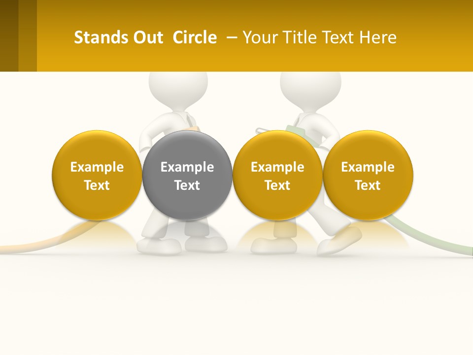 Two People With A Hose Connected To Each Other PowerPoint Template