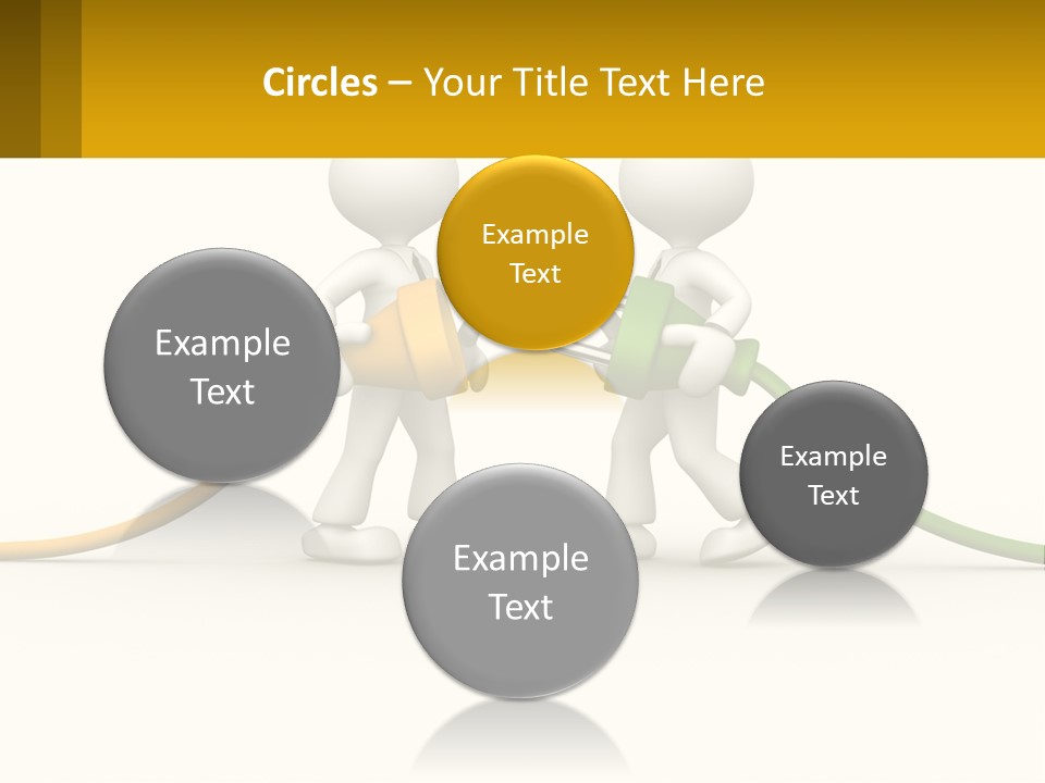 Two People With A Hose Connected To Each Other PowerPoint Template