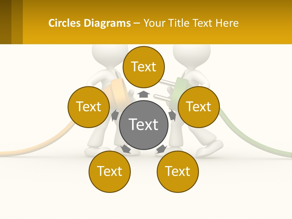 Two People With A Hose Connected To Each Other PowerPoint Template