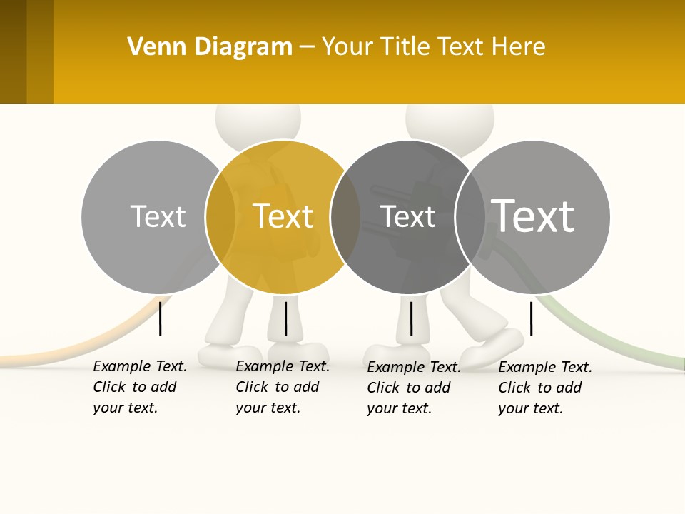 Two People With A Hose Connected To Each Other PowerPoint Template